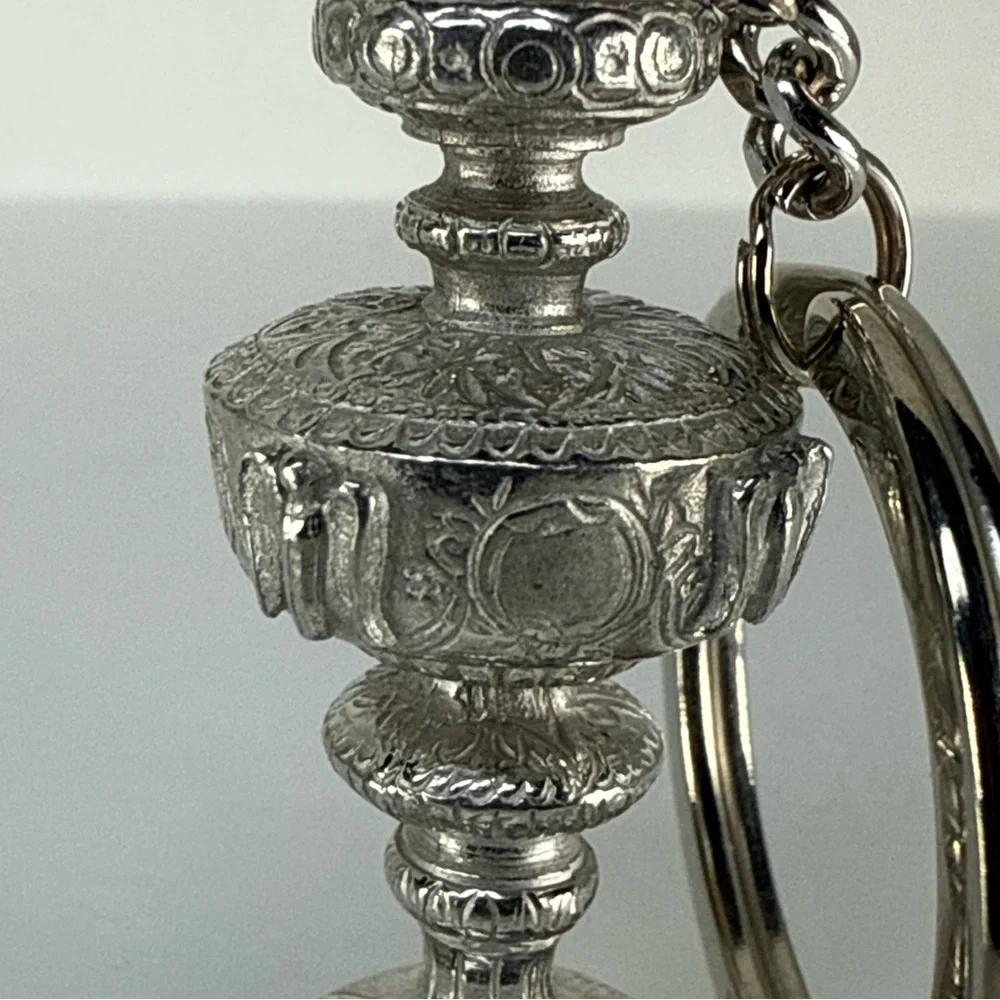 Kirk Stieff pewter keychain Elegant Silver Key Holder‎